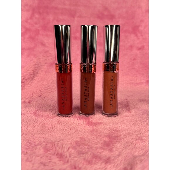 New! Anastasia Beverly Hills Liquid Lipstick Bundle NWOB NWOT Fall Red Nude - Picture 1 of 2
